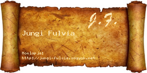 Jungi Fulvia névjegykártya
